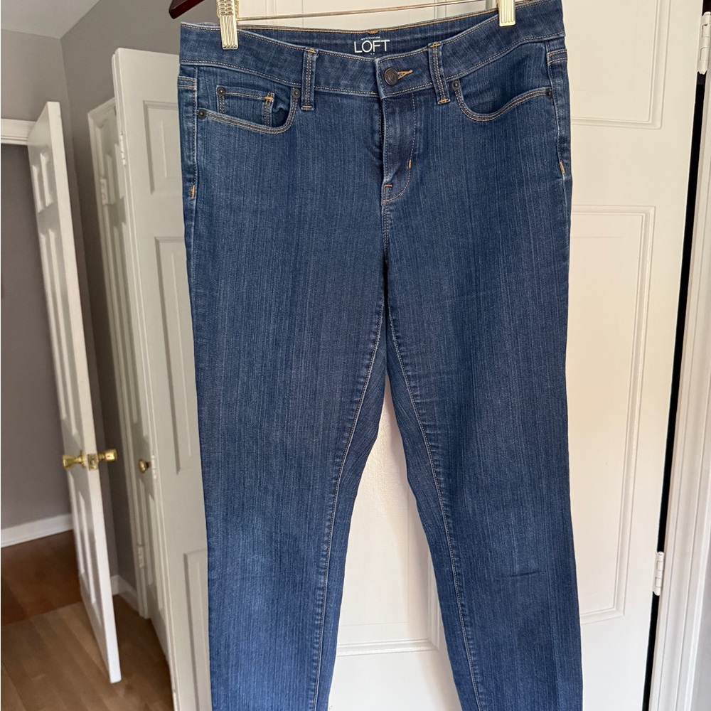 LOFT Women's Classic Blue Skinny Jeans